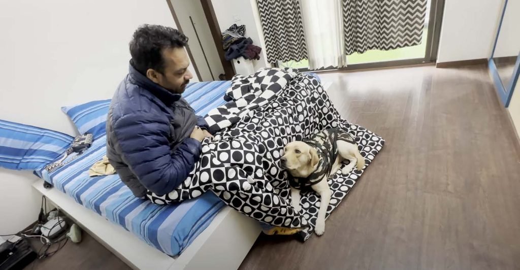 Mau Sleeping Over Gaurav's Blanket - flying Beat Vlogs